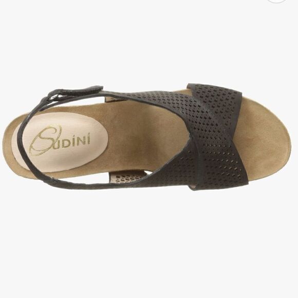 Sudini NEW Brown Britt Wedge Sandals - Picture 3 of 15